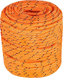 YSMN 1/2 tum 150 ft Orange Dubbelt Flätat Polyesterrep för Utomhusbruk