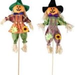 Vocheer Halloween Spöke Fågelskrämmor - 2-pack Pumpa