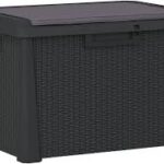 VidaXL Antracit Dynbox med Sittdyna - 125L