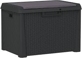 VidaXL Antracit Dynbox med Sittdyna - 125L