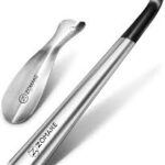 ZOMAKE Skohorn i Metall 2-Pack - 42cm & 19cm med Väggfäste
