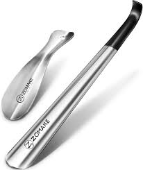 ZOMAKE Skohorn i Metall 2-Pack - 42cm & 19cm med Väggfäste