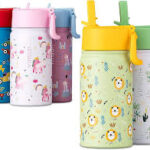 VINSUN Barnvattenflaska med Lejon – Läckagesäker & Isolerad 350 ml