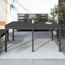 Homgoday Grått Trädgårdsbord i Massivt Tallträ 159
