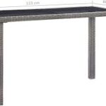 vidaXL Trädgårdsbord Antracit 123x60 cm i Konstrotting